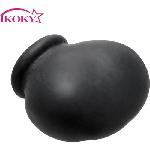 IKOKY Male Chastity Device Scrotal Sleeve Scrotum Stretcher Men Masturbation Scrotum Bondage Cock Cages Sex Toys For Men