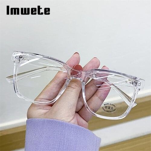 UVLAIK Blue Light Blocking Womens Eyewear Frame Myopia Glasses Frames Spectacles Ladies Transparent Optical Men Eyeglasses