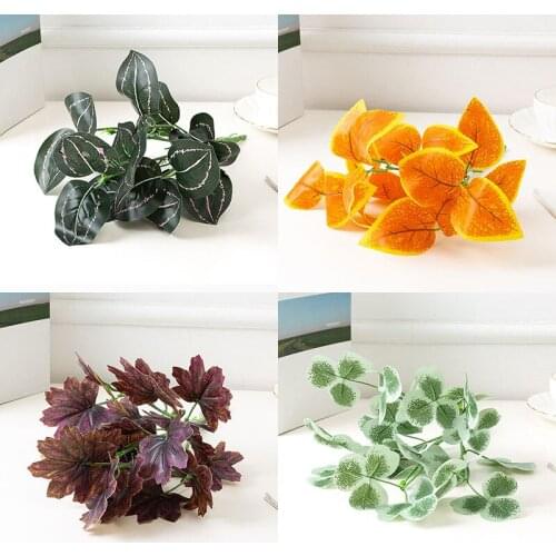 Artificial Plant Green Grass Plastic Leaf Plant Fake Flowers Green Plant Artificial Plant Office Desktop Decor Simulation Flower