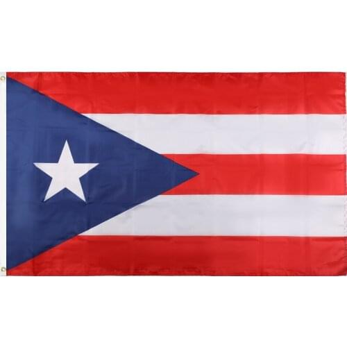 JiaHao Wholesale 100% Polyester Double Stitched Stock 3x5ft Puerto Rico Flag