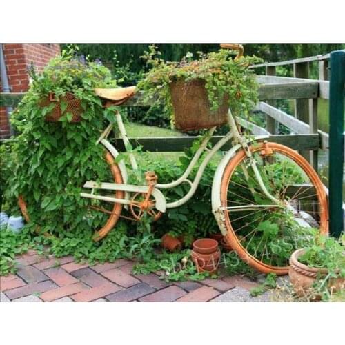 Full square drill5d diy diamond painting cross stitch bicycle icon Rhinestone diamond mosaic decorative sticker