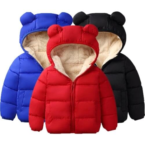 New Kids Jackets Winter Jacket Boys Warm Kids Cartoon Coats Cotton Children Outerwear&Coats