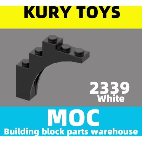 Kury Toys DIY MOC For 2339 100pcs Building block parts For Brick, Arch 1 x 5 x 4 - Continuous Bow For toy brick