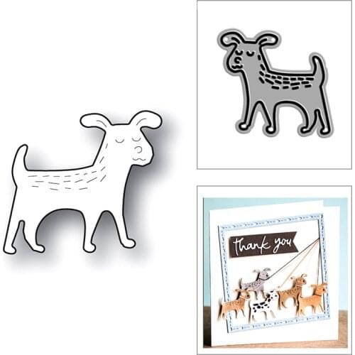New Christmas Dog Puppy Animal 2020 Metal Cutting Dies for DIY Scrapbooking and Card Making Decorative Embossing Craft No Stamps