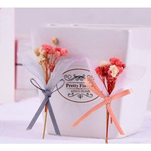 Miniature Christmas Couple gift Gypsophila Bouquet of flowers desk decoration home decoration accessories garden decoration