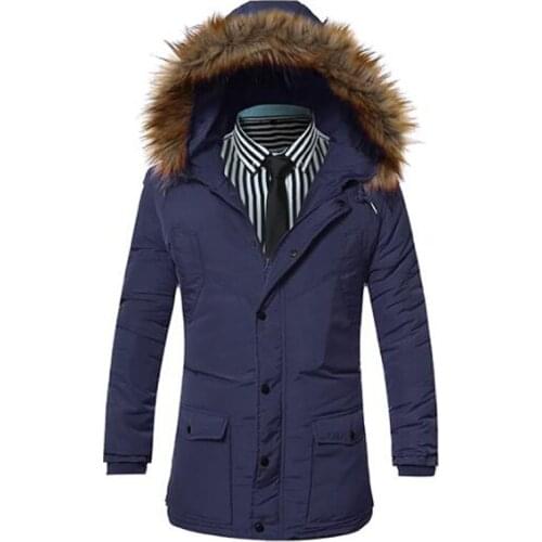 2017 Men & Women Lovers Jacket Brand Clothing High Quality Men Casual Warm Hooded Fur Collar Slim Coats Winter Jackets