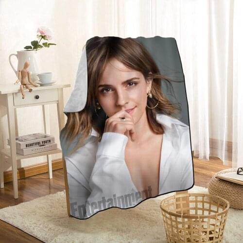 New Arrival Emma Watson Blankets Printing Soft Blanket Throw On Home/Sofa/Bedding Portable Adult Travel Cover Blanket