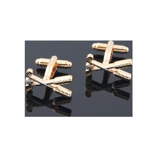 WholeSale 20pairs/lot Golf Club Ball Cufflinks Sports Cuff Link Brass Copper High Quality Father Days Christmas gift