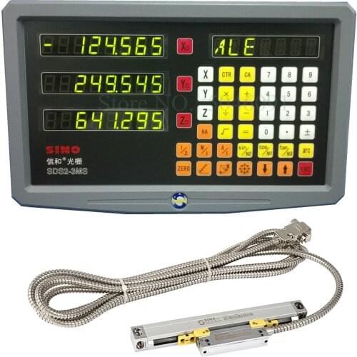 Milling Lathe 0.005mm 0.001mm SINO DRO kit SDS2-3MS 3 axis digital readout DRO+KA500 linear encoder