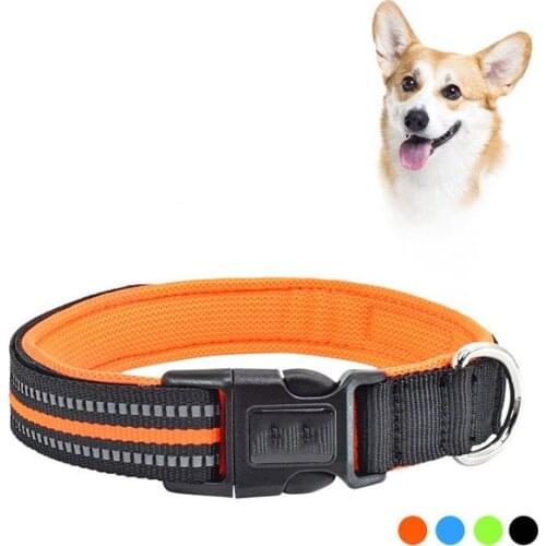 Customized Printed Pet Collar Nylon Dog Collar Personalized Free Engraved Puppy ID Name Collar for Small Medium Large Dogs Pug