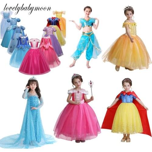 Girls Princess Dress Halloween Cosplay Costume Role-play Birthday Party Clothing for Children Kids Fille Girls Fancy Dress