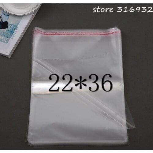 Clear Resealable Cellophane/BOPP/Poly PVC Bags 22*36cm Clear Self Adhesive Seal Plastic Bags 22*36 cm