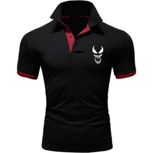 New mens Polo Shirt summer poison miracle mens casual short sleeve polo shirt fashion slim top T-shirt men brand clothing 5XL