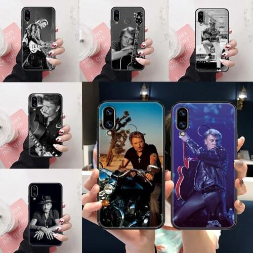 Johnny Hallyday Rock star Phone Case For Huawei Honor 6A 7A 7C 8A 8X 8 9 9X 10 10i 20 Lite Pro black silicone shell painting