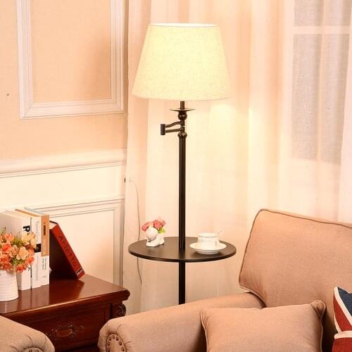 Modern Nordic Fabric and Iron E27 LED adjustable floor lamp floor light for living room bedside study room hotel