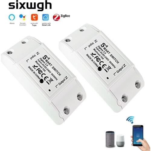 Tuya Alexa Timer Smart Switch Automation MINI module Smart life APP Voice control DIY wall light switch Zigbee Switch