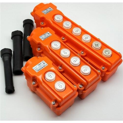 Waterproof hoist push button switch crane switch TNHA1-COB-61 21 31 32 33 pendant controller 220v 380v