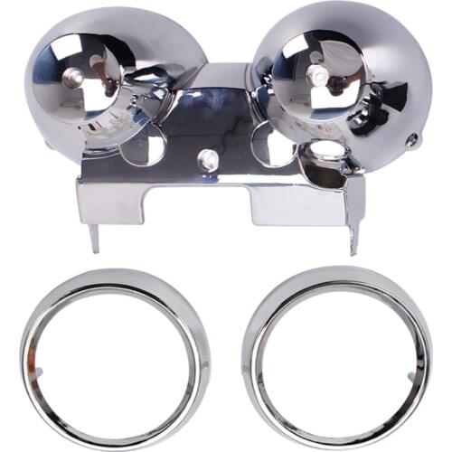 1 Set Motorcycle Instrument Case Kit Speedometer Bottom Gauge Cover Chrome Upper Ring For Kawasaki ZRX 400 ZRX1100