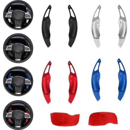1 Pair Car Steering Wheel Shift Paddles Aluminum Alloy Gearshift Gear Extension For Subaru Legacy XV BRZ For Toyota Forester