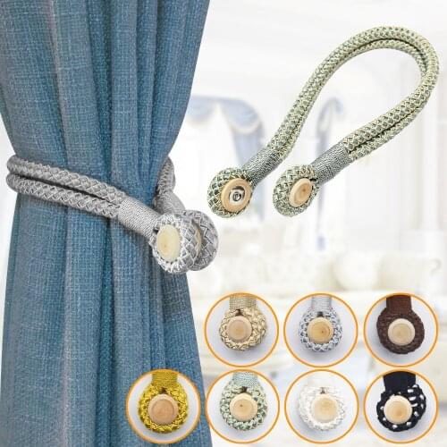 1Pc Magnetic Curtain Holdback Tiebacks Home Textile Curtain Accessories Clip Rope Strap Buckle Curtains Holdback Home Decor