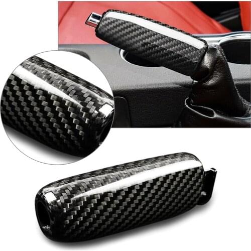 1Pcs Carbon Fiber Car Handbrake Cover Handle Protector Replacement For Ford Mustang 2015 2016 2017 2018 2019 2020