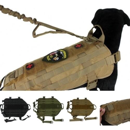 CQC 1000D Molle Tactical Dog Vest K9 Military Pet Dog Clothes Harness Airsoft Paintball Hunting Training Vest