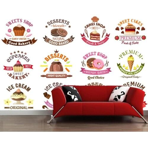 Custom papel de parede 3d, abstract cartoon dessert mural for living room sofa background decoration wallpaper