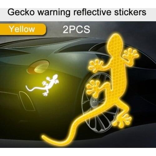 3d stereo reflective gecko car sticker tail label creative personality tail block scratch decoration waterproof car accessories