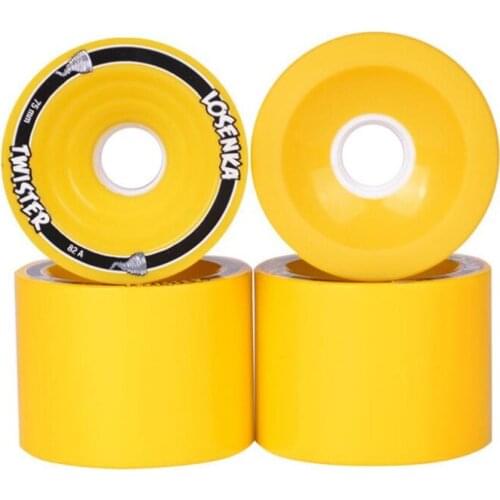 4 pcs/lot 75A Low-noise Anti-vibrate road tyre skate board wheels for flat plate single double rocker skate board durable PU