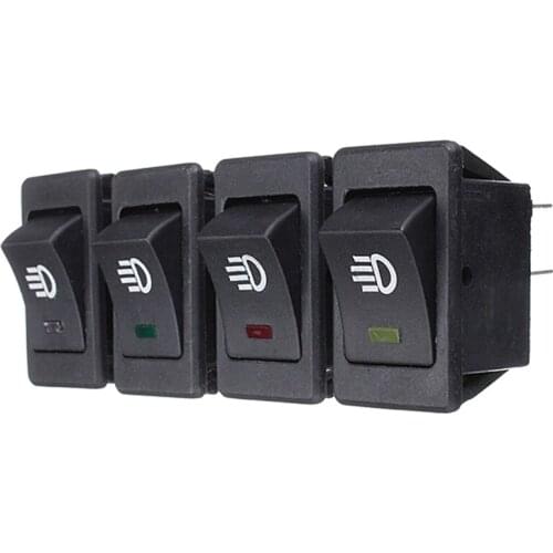 4x 12V 35A Car Truck Boat Fog Light Rocker Switch LED Light Dash board Toggle 4Pin Black