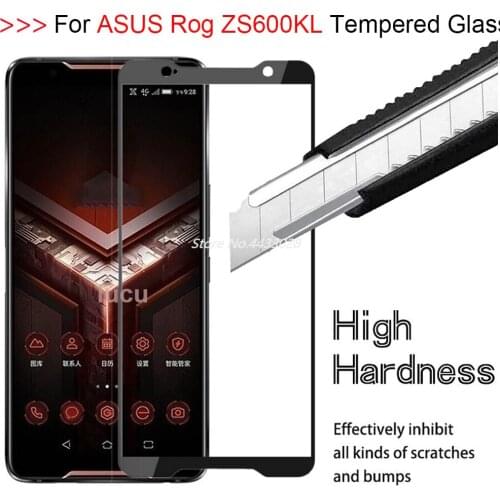 9H 3D Full Glue Cover Tempered Glass For Asus Zenfone Rog Phone ZS600KL HD Full Coverage Screen Protector Protective Film Glass