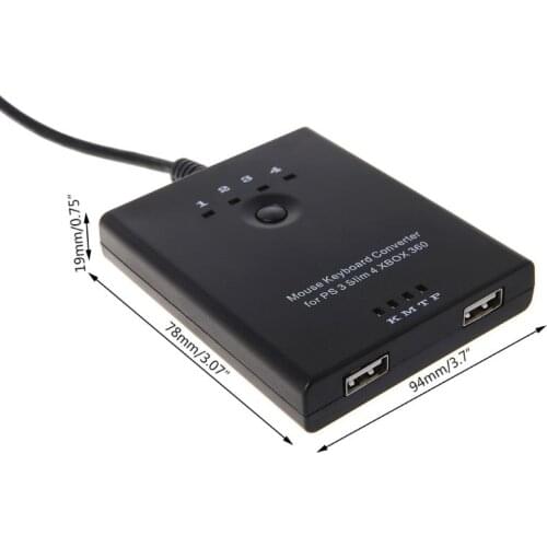 Mouse Keyboard Converter Adapter for PS3 / PS4 / XBox 360 / XBox One / Xbox one S without Delay Compatible with all games qiang