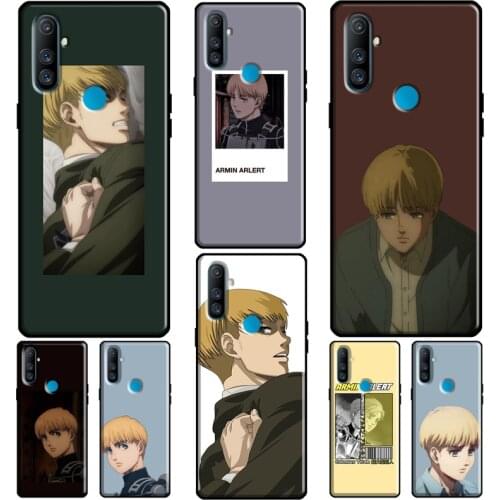 Armin Arlert Attack on Titan Cool For OPPO Realme C3 C11 C15 C21 GT Q3 8 7 6 Pro Case For OnePlus 9 8 Pro Nord 7T 8T Cover