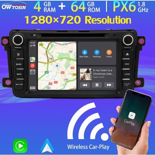 8" 1280*720P Car DVD Multimedia Player Android 10.0 PX6 4G+64G TDA7850 GPS Radio For Mazda CX9 2009-2015 Bluetooth 5.0 5*USB DAB