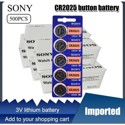 2020 New 500pcs 3V CR2025 Cell Coin Button Batteries DL2025 KCR2025 CR 2025 Lithium Battery For Watch Toys Remote Control