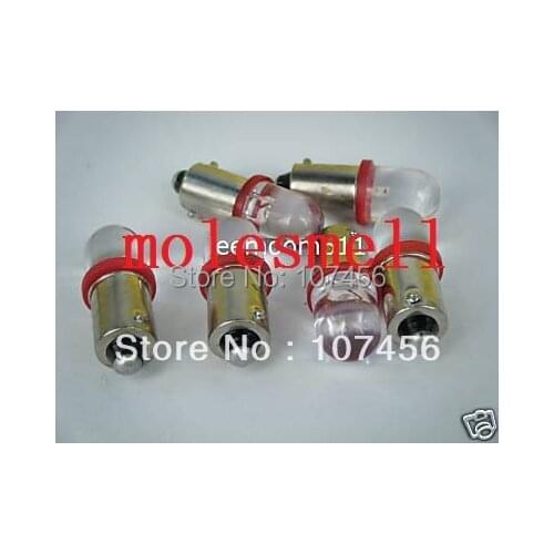 Free shipping 20pcs T10 T11 BA9S T4W 1895 6V red Led Bulb Light for Lionel flyer Marx