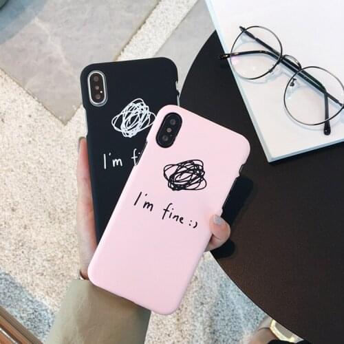 Case for iPhone X Phone Cases Hard Cover Simple Letter casually Graffiti Coque for iPhone 6 6s 7 8 6Plus Fashion Back Covers