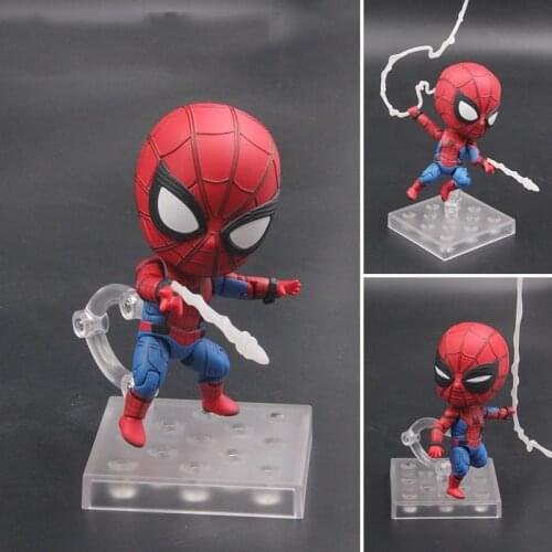 SpiderMan 781 The Hero Comes Back Q version Figure PVC Doll Model Toys Car Decoration 10cm