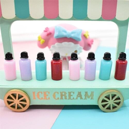 Julie Wang 20PCS Mini Resin Thermos Cup Charms Random Color Artificial Vacuum Cup Pendants Jewelry Bracelet Accessory Home Decor