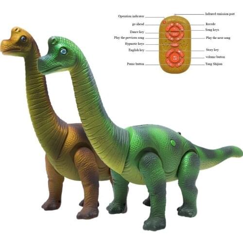Electric Dinosaur Brachiosaurus Remote Control Toy Simulation Model Of The Sound Emitting Walking Animals Ready-to-go Battery