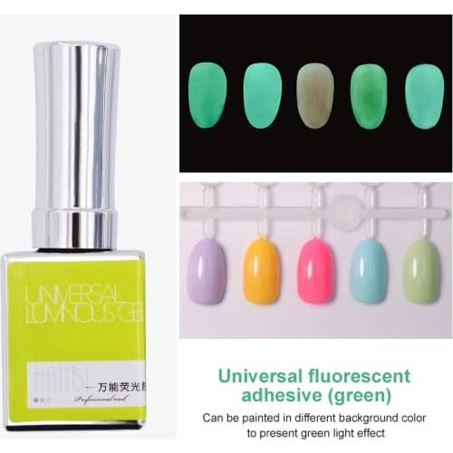 15ml Fluorescent Nail Gel Polish Neon Luminous UV LED 6Colors Manicure Semi Soak Off Gel Varnish Nail Art Design Gel Nail Polish