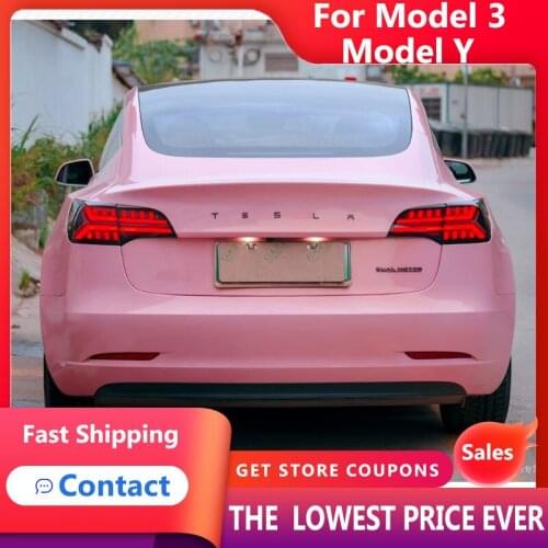 HANA for Tesla Model 3 Tail Lights Model Y LED Tail Light Dynamic Signal DRL Brake Reverse auto Accessories