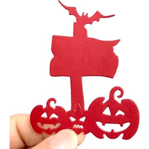 Halloween Pumpkin Sign Metal Cutting Dies Stencil DIY Scrapbooking Album Paper new