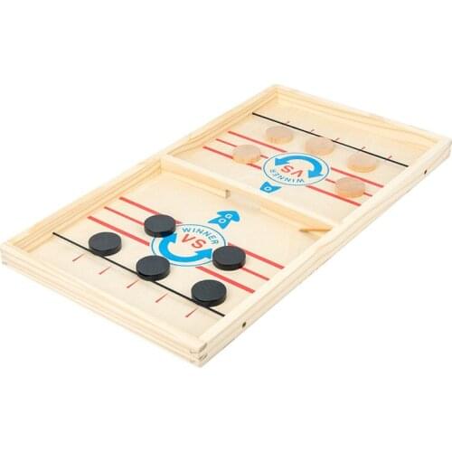 Montessori Kids Toys Sling Puck Game Slingpuck Game Double-sided Juego Le Board Games Jogo For Adults Dropshipping Wood Toy