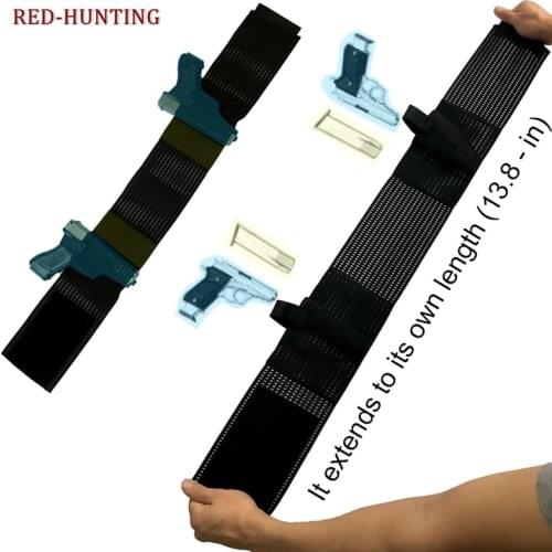 New 95CM 105CM Waist Band Belly Gun Holster Concealment Carrying System Elastic Double gun Holder for Universal Pistols Black