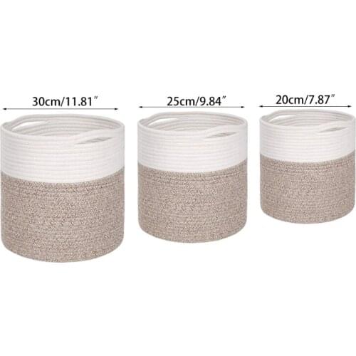 Handmade Linen Laundry Basket Kids Toy Clothes Organizer Storage Flower Pot M68E