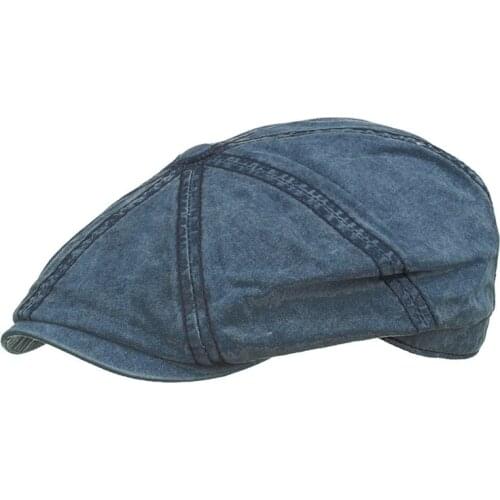 Painter Denim Material Star Anise Berets Unisex Newsboy Hat Mens High Quality Cap Womens Model Catwalk Golf Outdoor Caps BL04