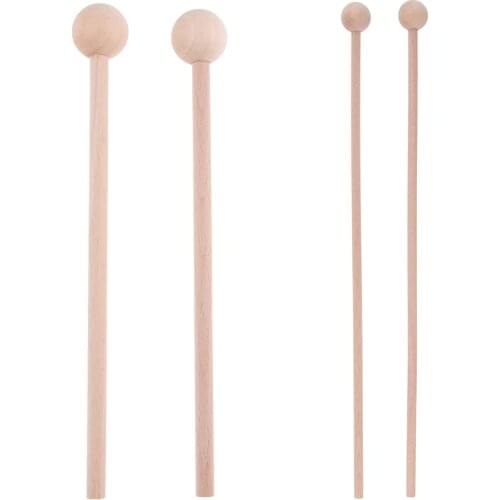 Pack of 2 Wooden Tongue Drum Stick Mallets Wood Percussion Sticks Hammer Drumsticks Percussion Instrument Accessories
