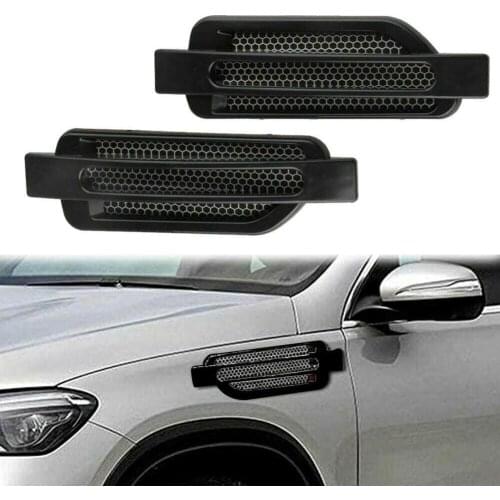 1pair Car DIY Auto Decorative Side Vent Air Flow Fender Intake Stickers Decal Automobile Engine Cover Decoration Intake Stickers