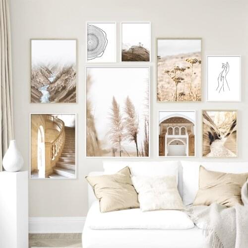 Flower Moroccan Gate Mountain Wall Art Canvas Painting Nordic Posters And Prints Landscape Wall Pictures For Living Room Decor